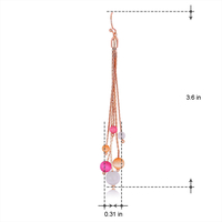 Обеци розово позлатяване висулки с котешко око 2000000007939 | Колекция Rose Gold