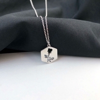 Сребърно колие роза | колекция Delicate Silver