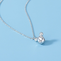 Сребърно колие мече Swarovski Crystals | колекция Delicate Silver