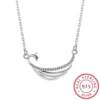 Сребърно колие Лебед Swarovski Crystals | колекция Delicate Silver | 2700000027325