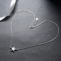 Сребърно колие Звезда Swarovski Crystals | колекция Delicate Silver