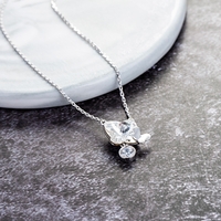 Сребърно колие Пеперуда Swarovski Crystals | колекция Delicate Silver