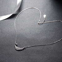 Сребърно колие Лебед Swarovski Crystals | колекция Delicate Silver | 2700000027325