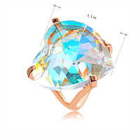 Пръстен розово позлатяване с кристали Swarovski 1DL083641R | Колекция Rose Gold