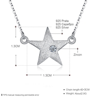 Сребърно колие звезда с циркон | колекция Delicate Silver