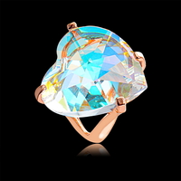 Пръстен розово позлатяване с кристали Swarovski 1DL083641R | Колекция Rose Gold