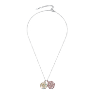 Сребърно колие с медальон розово позлатяване | колекция Delicate Silver