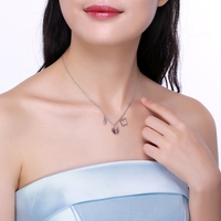 Сребърно колие Пеперуда Swarovski Crystals | колекция Delicate Silver | 2700000027554