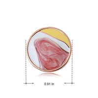 Обеци розово позлатяване с бижутериен лак 2000000079745 | Колекция Rose Gold