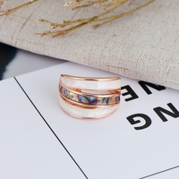 Пръстен розово позлатяване със седеф | Колекция Rose Gold
