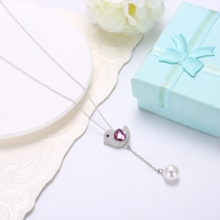 Сребърно колие Птичка Swarovski Crystals | колекция Delicate Silver