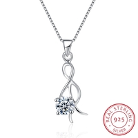 Сребърно колие Ключ Сол Swarovski Crystals | колекция Delicate Silver