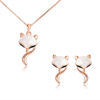 Комплект розово позлатяване лисички | Колекция Rose Gold