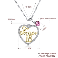 Сребърно колие Сърце Swarovski Crystals | колекция Delicate Silver