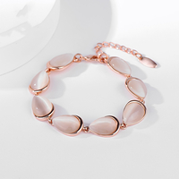 Гривна розово позлатяване с камък котешко око 2200000015082 | Колекция Rose Gold