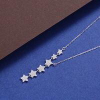 Сребърно колие звезди Swarovski Crystals | колекция Delicate Silver