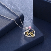 Сребърно колие Сърце Swarovski Crystals | колекция Delicate Silver