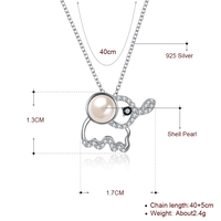 Сребърно колие Слонче Swarovski Crystals | колекция Delicate Silver
