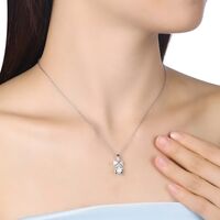 Сребърно колие кристална капка Swarovski Crystals | колекция Delicate Silver