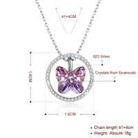 Сребърно колие Пеперуда Swarovski Crystals | колекция Delicate Silver | 2700000027516