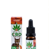 Euphoria 3% CBD и MCT масло за котки, капки 10мл