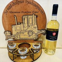 Тематичен мини бар за бутилка алкохол- Булдозер