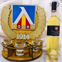 Тематичен дървен мини бар - Левски Оригинал