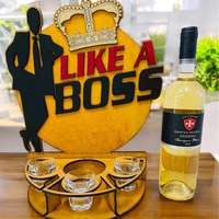 ТЕМАТИЧЕН ДЪРВЕН МИНИ БАР - LIKE A BOSS