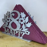 ТЕМАТИЧЕН ДЪРВЕН САЛФЕТНИК 8-ми МАРТ