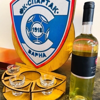 Тематичен дървен мини бар за бутилка алкохол - Спартак Варна