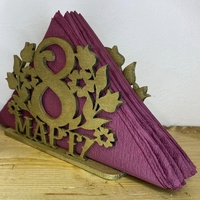 ТЕМАТИЧЕН ДЪРВЕН САЛФЕТНИК 8-ми МАРТ