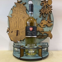 ТЕМАТИЧЕН ДЪРВЕН МИНИ БАР С МОРСКИ МОТИВИ
