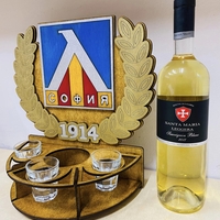 Тематичен дървен мини бар - Левски Оригинал