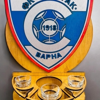 Тематичен дървен мини бар за бутилка алкохол - Спартак Варна