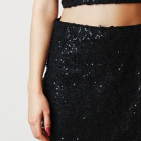 GOLDA BLACK MINISKIRT