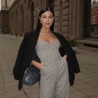 AYLA CHECKED TROUSERS