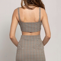 ALLA CHECKED CROP TOP