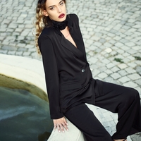 BLACK PEARL SATIN CO-ORD SET