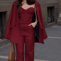 AMARA BURGUNDY CO-ORD SET