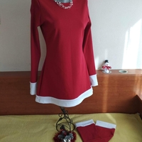 👑Стилна и удобна рокля в комплект с калци от рипс 🎅 