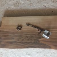 Дълга дървена дъска за рязане от орех