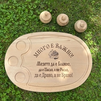 Плато от дърво “Много е важно! Мезето да е Блажно, да е Пасло, а не Расло, да е Драно, а не Брано“