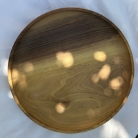 Натурална дървена купа за сервиране – широка и изискана