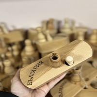 Двойна дървена солничка с лъжичка  – модел „България“