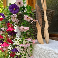 Комплект от дървени нож и лъжица