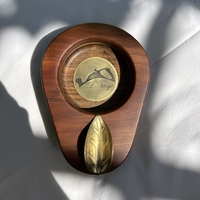 Луксозен дървен пепелник “Ренде“ с четчица – стил за пушачи на пури