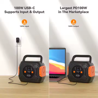 Преносима батерия A301, FlashFish, 320W,292Wh/80000 mAh, черен/оранжев