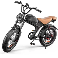 Electric bicycle Electric C93, 48V, 1000W, 20Ah, brown color