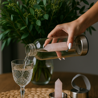 Бутилка за зареждане на вода с Розов Кварц