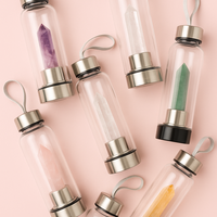 Бутилка за зареждане на вода с Розов Кварц